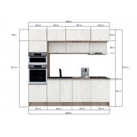 Bucatarie ZONE 260 FRONT PAL K002 / decor 8508